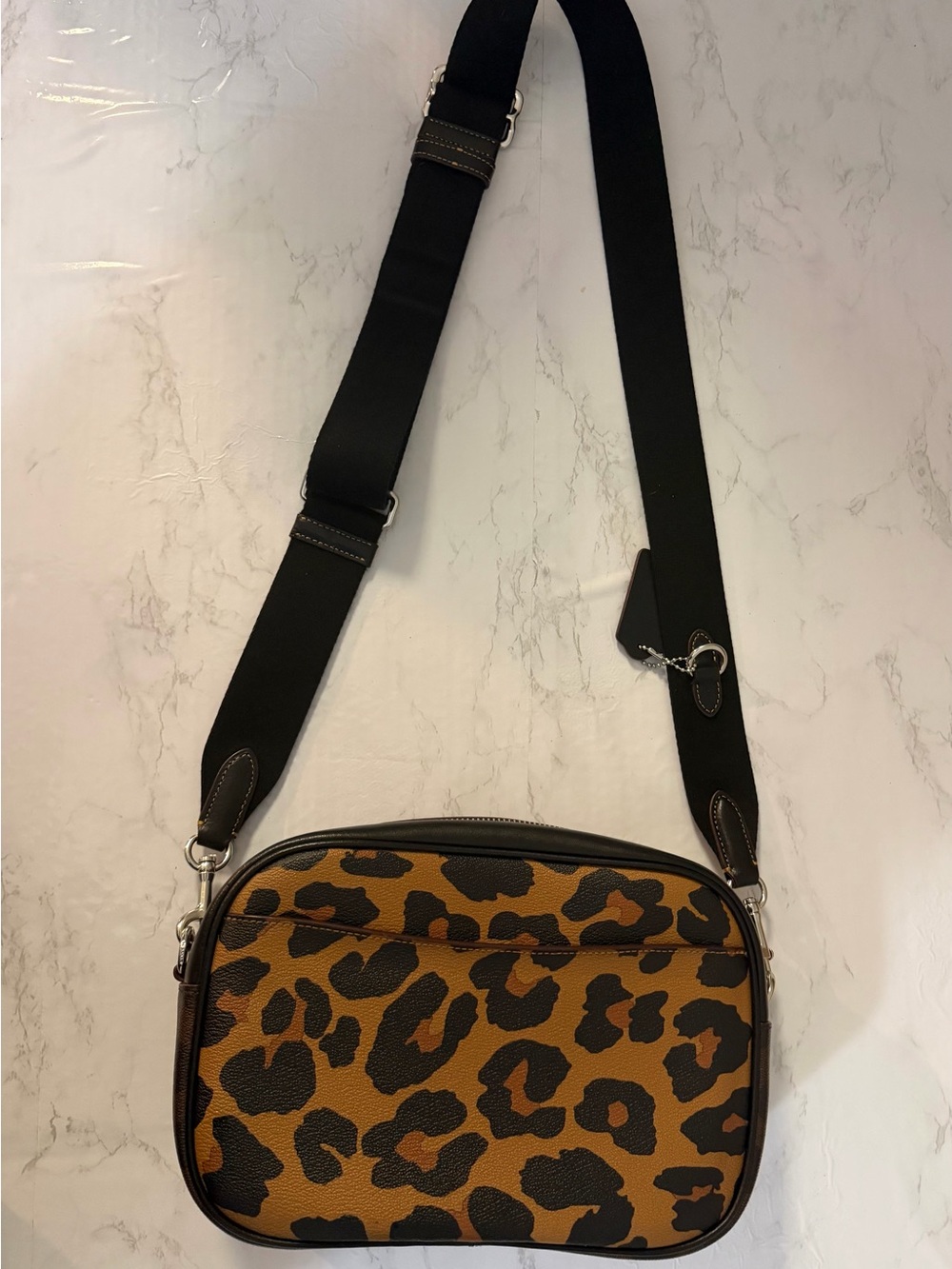 Coach Leopard Print Crossbody Bag in Brown and Black - Picture 3 of 11